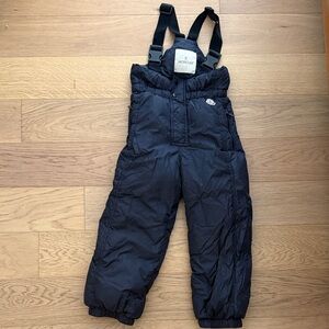 Moncler Kids Dark Blue Snow Overalls with Adjustable Straps